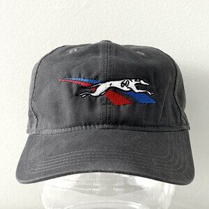 CARHARTT Greyhound Dog Cap Gray Hat Cotton Canvas Adjustable Strapback One Size